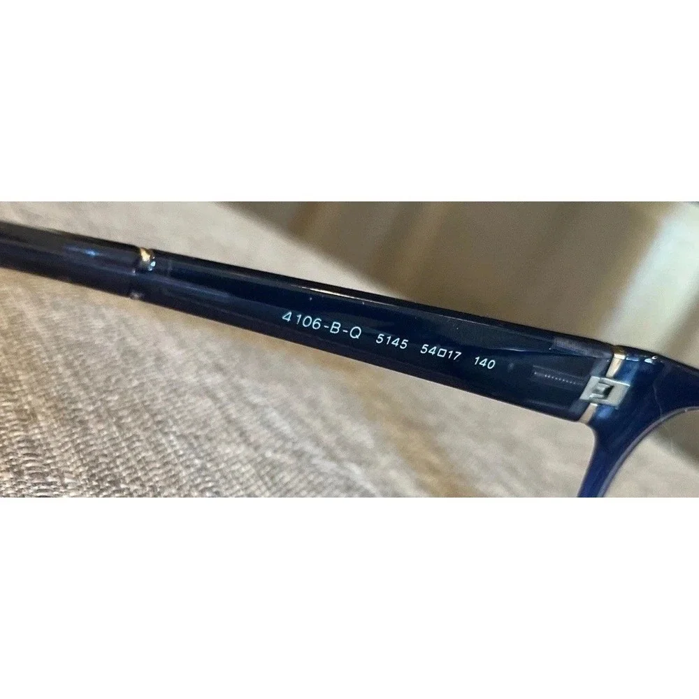 Bvlgari Eyeglasses 4106-B-Q‎ 5145 Blue Opal Rhinestones Cat Eye Italy 54017 140